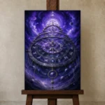 Premium Wall Art Dikey Html Edition – ASTROLOGYNW2035 displayed on a studio easel