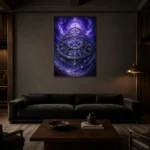 Premium Wall Art Dikey Html Edition – ASTROLOGYNW2035 shown in a warm modern interior