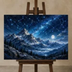 Premium Wall Art Yatay Html Edition – ASTROLOGYNW2039 displayed on a studio easel