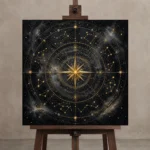 Premium Wall Art Kare Html Edition – ASTROLOGYNW2049 displayed on a studio easel