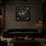 Premium Wall Art Kare Html Edition – ASTROLOGYNW2049 shown in a warm modern interior
