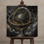 Premium Wall Art Kare Html Edition – ASTROLOGYNW2050 displayed on a studio easel
