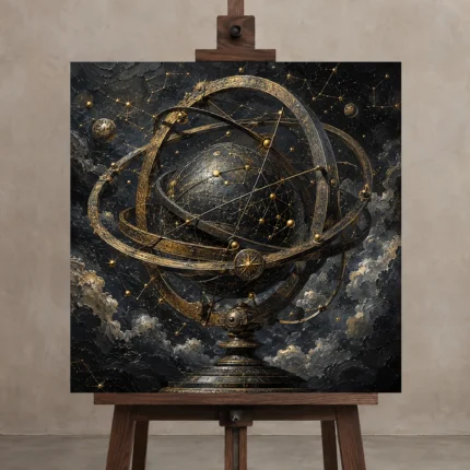 Premium Wall Art Kare Html Edition – ASTROLOGYNW2050 displayed on a studio easel