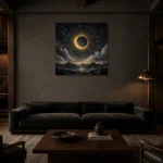 Premium Wall Art Kare Html Edition – ASTROLOGYNW2051 shown in a warm modern interior