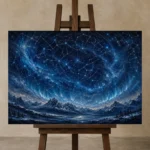 Premium Wall Art Yatay Html Edition – ASTROLOGYNW2052 displayed on a studio easel