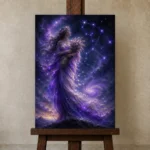 Premium Wall Art Dikey Html Edition – ASTROLOGYNW2067 displayed on a studio easel