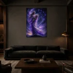 Premium Wall Art Dikey Html Edition – ASTROLOGYNW2067 shown in a warm modern interior