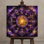 Premium Wall Art Kare Html Edition – ASTROLOGYNW2070 displayed on a studio easel