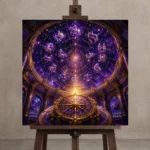 Premium Wall Art Kare Html Edition – ASTROLOGYNW2071 displayed on a studio easel