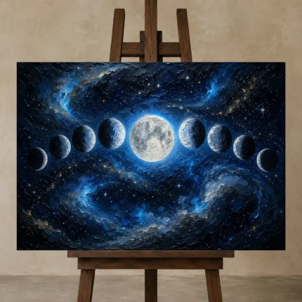 Premium Wall Art Yatay Html Edition – ASTROLOGYNW2074 displayed on a studio easel