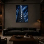 Premium Wall Art Dikey Html Edition – ASTROLOGYNW2078 shown in a warm modern interior
