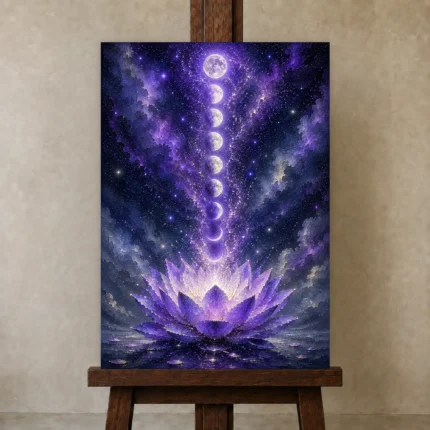 Premium Wall Art Dikey Html Edition – ASTROLOGYNW2083 displayed on a studio easel