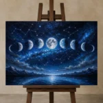 Premium Wall Art Yatay Html Edition – ASTROLOGYNW2085 displayed on a studio easel