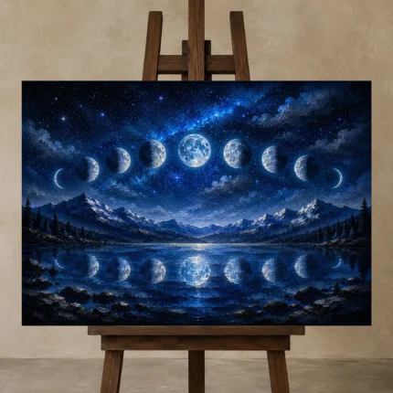 Premium Wall Art Yatay Html Edition – ASTROLOGYNW2087 displayed on a studio easel