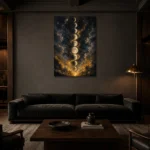 Premium Wall Art Dikey Html Edition – ASTROLOGYNW2091 shown in a warm modern interior