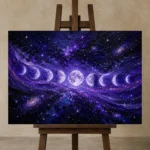 Premium Wall Art Yatay Html Edition – ASTROLOGYNW2095 displayed on a studio easel