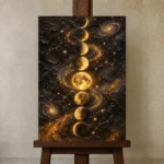 Premium Wall Art Dikey Html Edition – ASTROLOGYNW2097 displayed on a studio easel