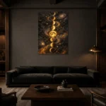 Premium Wall Art Dikey Html Edition – ASTROLOGYNW2097 shown in a warm modern interior