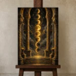Premium Wall Art Dikey Html Edition – ASTROLOGYNW2099 displayed on a studio easel