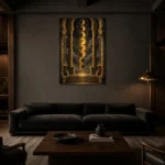 Premium Wall Art Dikey Html Edition – ASTROLOGYNW2099 shown in a warm modern interior