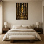 Premium Wall Art Dikey Html Edition – ASTROLOGYNW2099 showcased in an elegant minimalist interior