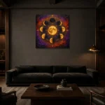 Premium Wall Art Kare Html Edition – ASTROLOGYNW2100 shown in a warm modern interior