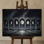 Premium Wall Art Yatay Html Edition – ASTROLOGYNW2103 displayed on a studio easel