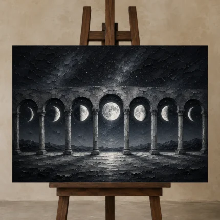 Premium Wall Art Yatay Html Edition – ASTROLOGYNW2103 displayed on a studio easel