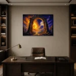 Premium Wall Art Yatay Html Edition – ASTROLOGYNW2111 displayed in a contemporary gallery-inspired room