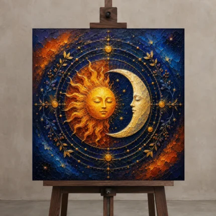 Premium Wall Art Kare Html Edition – ASTROLOGYNW2112 displayed on a studio easel