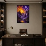Premium Wall Art Dikey Html Edition – ASTROLOGYNW2116 displayed in a contemporary gallery-inspired room