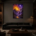 Premium Wall Art Dikey Html Edition – ASTROLOGYNW2116 shown in a warm modern interior