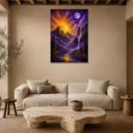 Premium Wall Art Dikey Html Edition – ASTROLOGYNW2116 presented in a sophisticated home setting