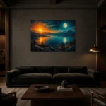 Premium Wall Art Yatay Html Edition – ASTROLOGYNW2119 shown in a warm modern interior