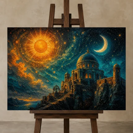 Premium Wall Art Yatay Html Edition – ASTROLOGYNW2120 displayed on a studio easel