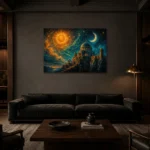 Premium Wall Art Yatay Html Edition – ASTROLOGYNW2120 shown in a warm modern interior