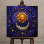 Premium Wall Art Kare Html Edition – ASTROLOGYNW2121 displayed on a studio easel