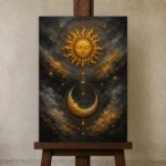 Premium Wall Art Dikey Html Edition – ASTROLOGYNW2124 displayed on a studio easel