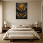 Premium Wall Art Dikey Html Edition – ASTROLOGYNW2124 showcased in an elegant minimalist interior