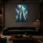 Premium Wall Art Yatay Html Edition – ASTROLOGYNW2127 shown in a warm modern interior