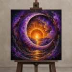 Premium Wall Art Kare Html Edition – ASTROLOGYNW2132 displayed on a studio easel