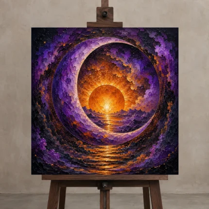 Premium Wall Art Kare Html Edition – ASTROLOGYNW2132 displayed on a studio easel