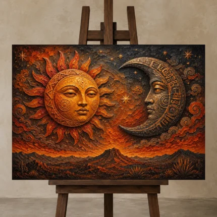 Premium Wall Art Yatay Html Edition – ASTROLOGYNW2136 displayed on a studio easel