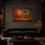 Premium Wall Art Yatay Html Edition – ASTROLOGYNW2136 shown in a warm modern interior
