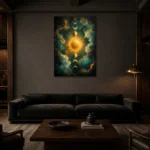 Premium Wall Art Dikey Html Edition – ASTROLOGYNW2143 shown in a warm modern interior