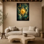 Premium Wall Art Dikey Html Edition – ASTROLOGYNW2143 presented in a sophisticated home setting