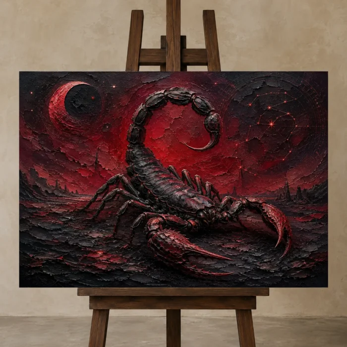 Premium Wall Art Yatay Html Edition – ASTROLOGYNW2145 displayed on a studio easel