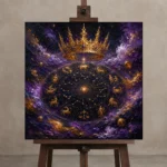 Premium Wall Art Kare Html Edition – ASTROLOGYNW2149 displayed on a studio easel