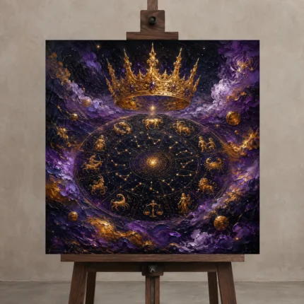 Premium Wall Art Kare Html Edition – ASTROLOGYNW2149 displayed on a studio easel