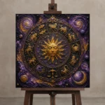 Premium Wall Art Kare Html Edition – ASTROLOGYNW2150 displayed on a studio easel